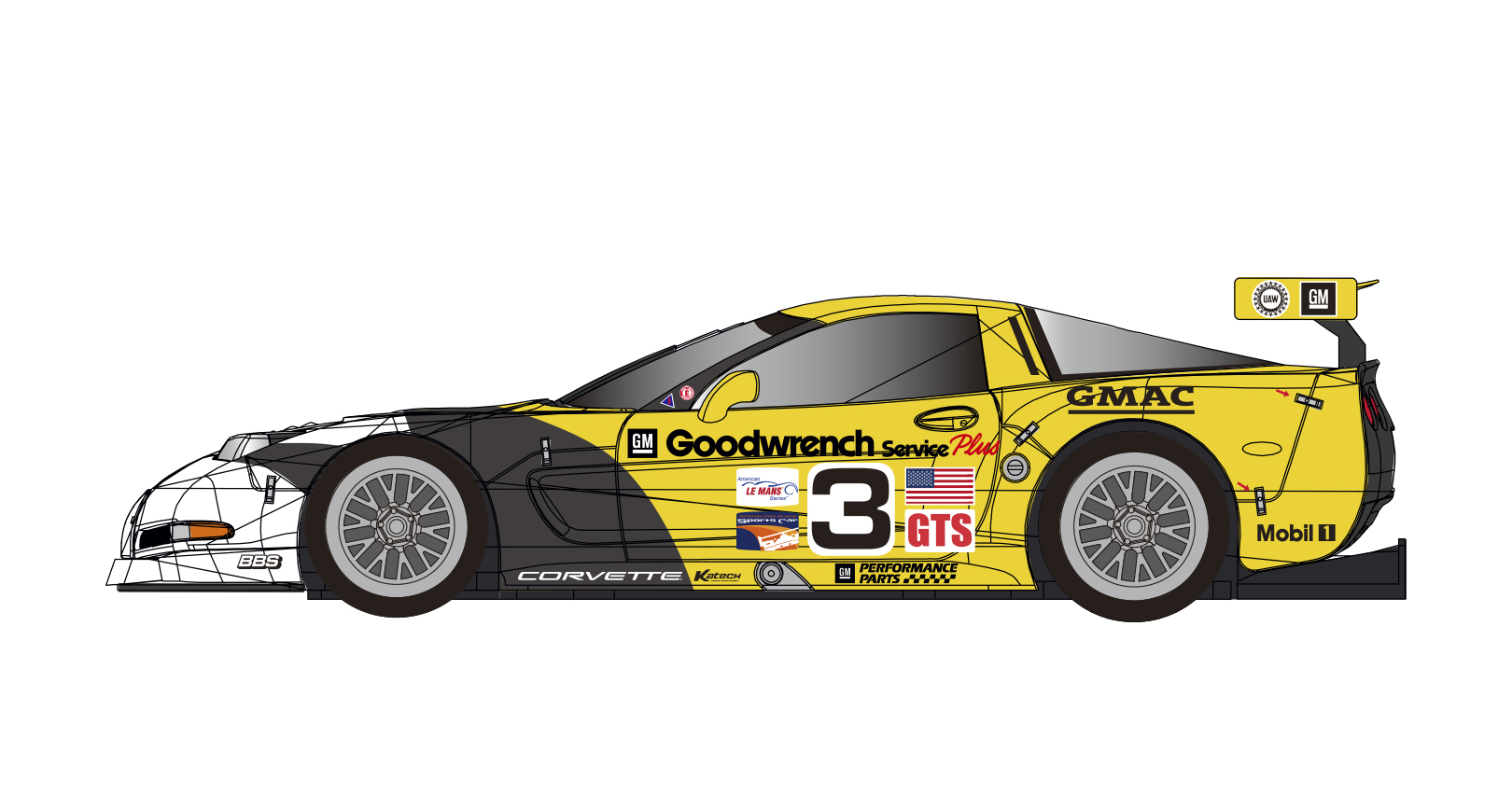 RS0283 Revoslot  Chevrolet Corvette C5 Goodwrench ALMS 2000 #3
